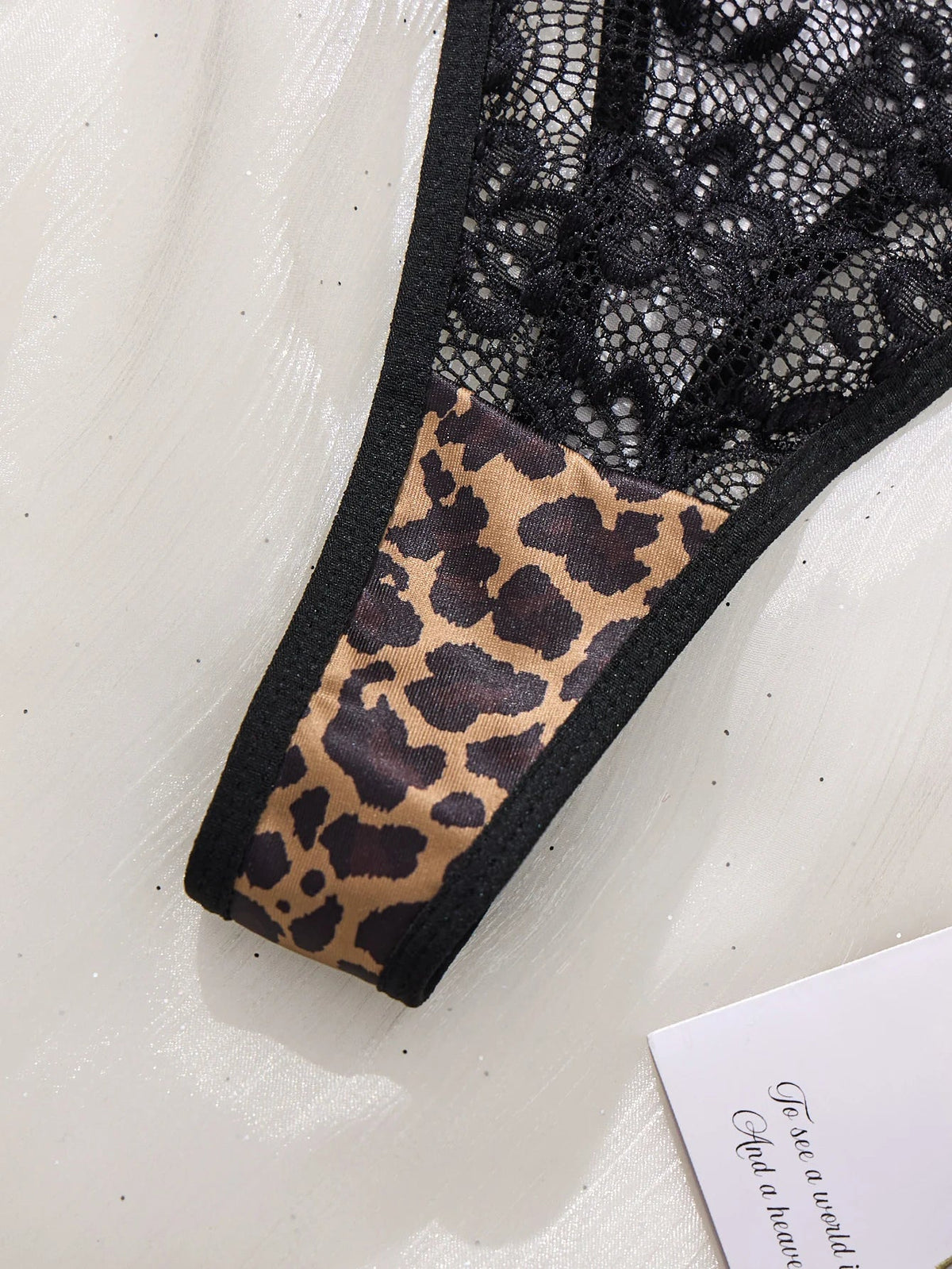 Black Leopard Print Sexy Lingerie Set - See-Through Bra Set - Fashionable Women's Lingerie-Exquisite Intimate Underwear ZA825182
